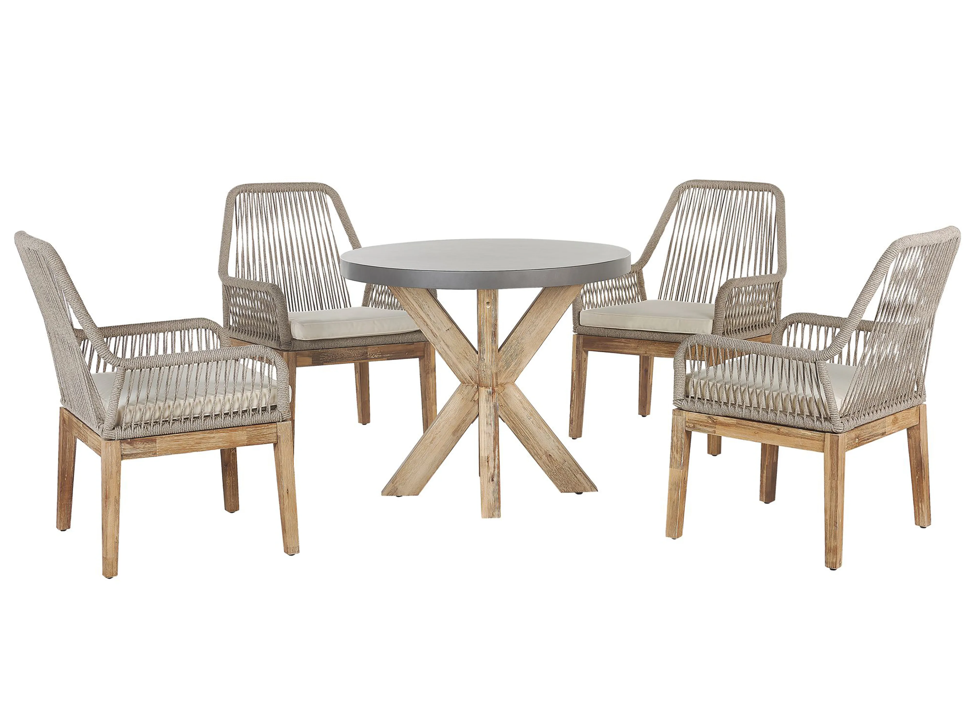 Tuinset 4-zits OLBIA met kussens Beton Beige