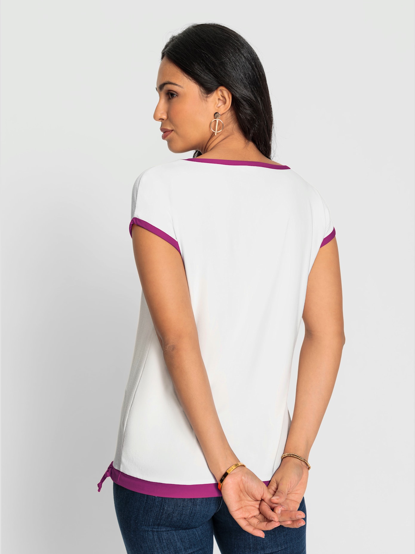 T-shirt à encolure ronde superbe qualité douce et fluide