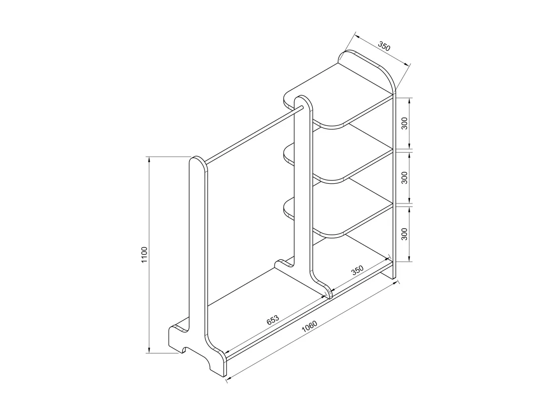 Armoire ouverte de plain-pied LempuM