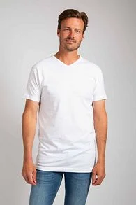 Alan Red Vermont Extra Lange T-Shirts Wit (2Pack) Herenmode 5671/2P/01 Vermont Long T-shirt White