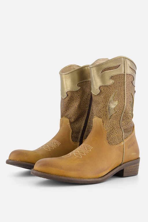 Vingino Vera Xhi Cowboylaarzen cognac Leer