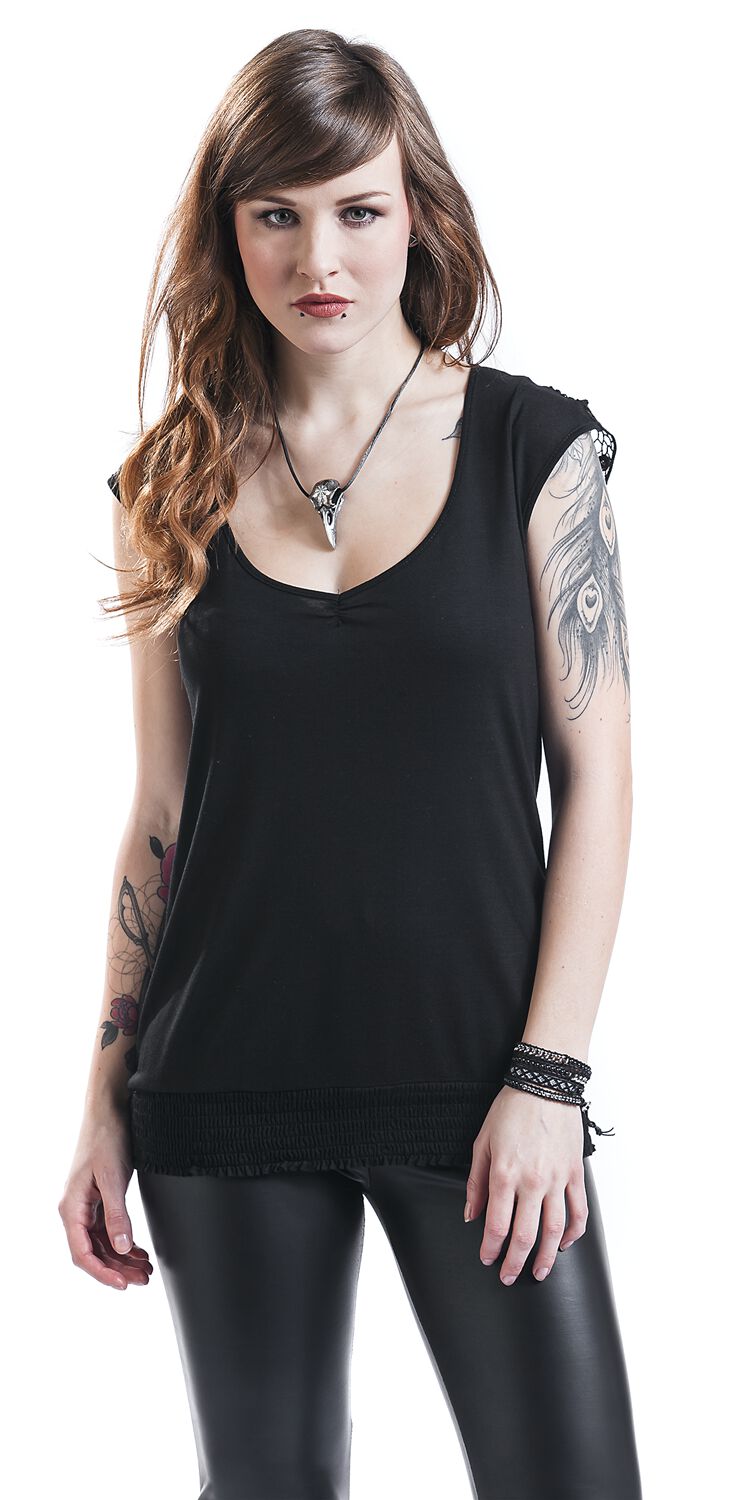Dos Dentelle | Gothicana by EMP T-Shirt Manches courtes