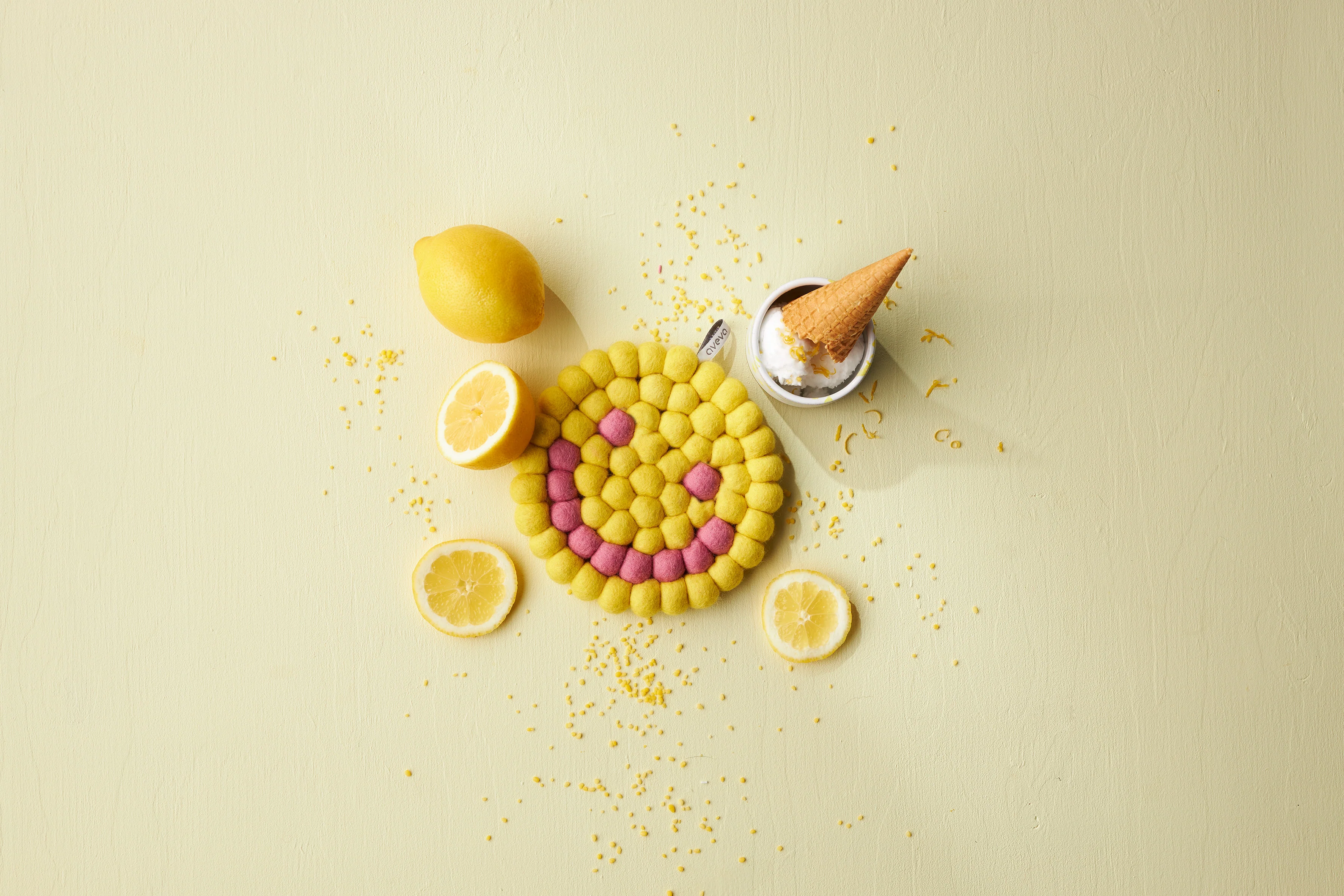 Aveva Design  Trivet Smiley bordskåner - Lemon