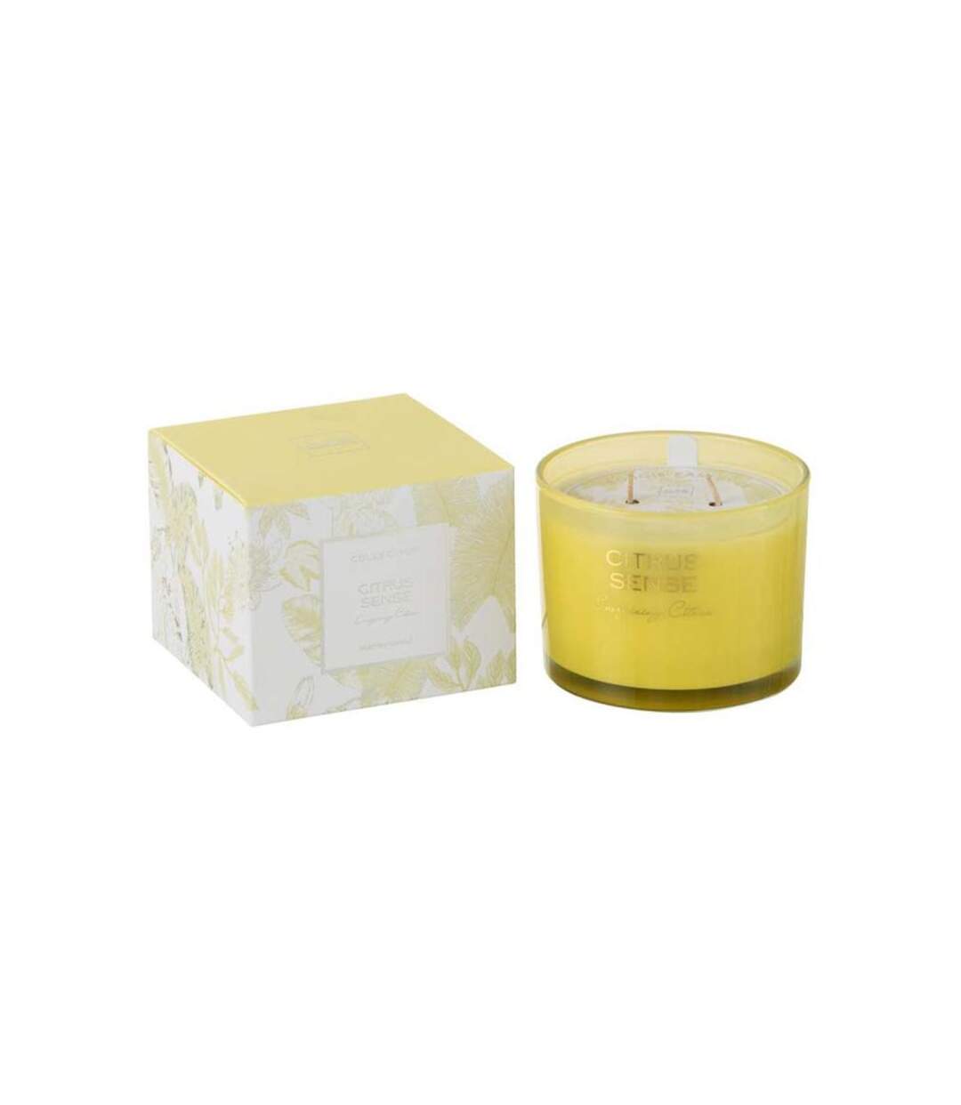 Paris Prix - Bougie Parfumée sense 12cm Citron énergisant