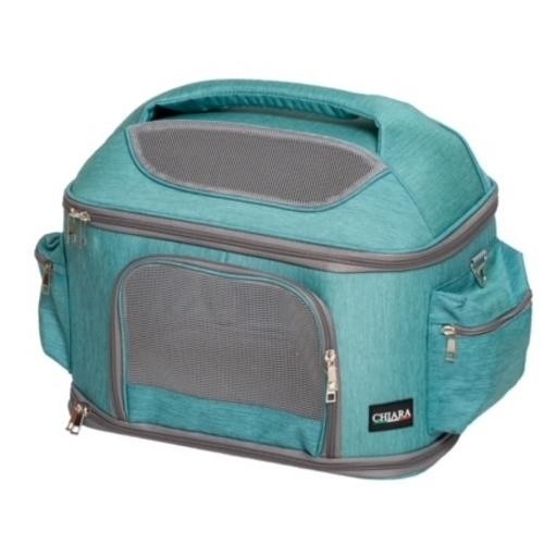 Transportadora azul para animais de estimação