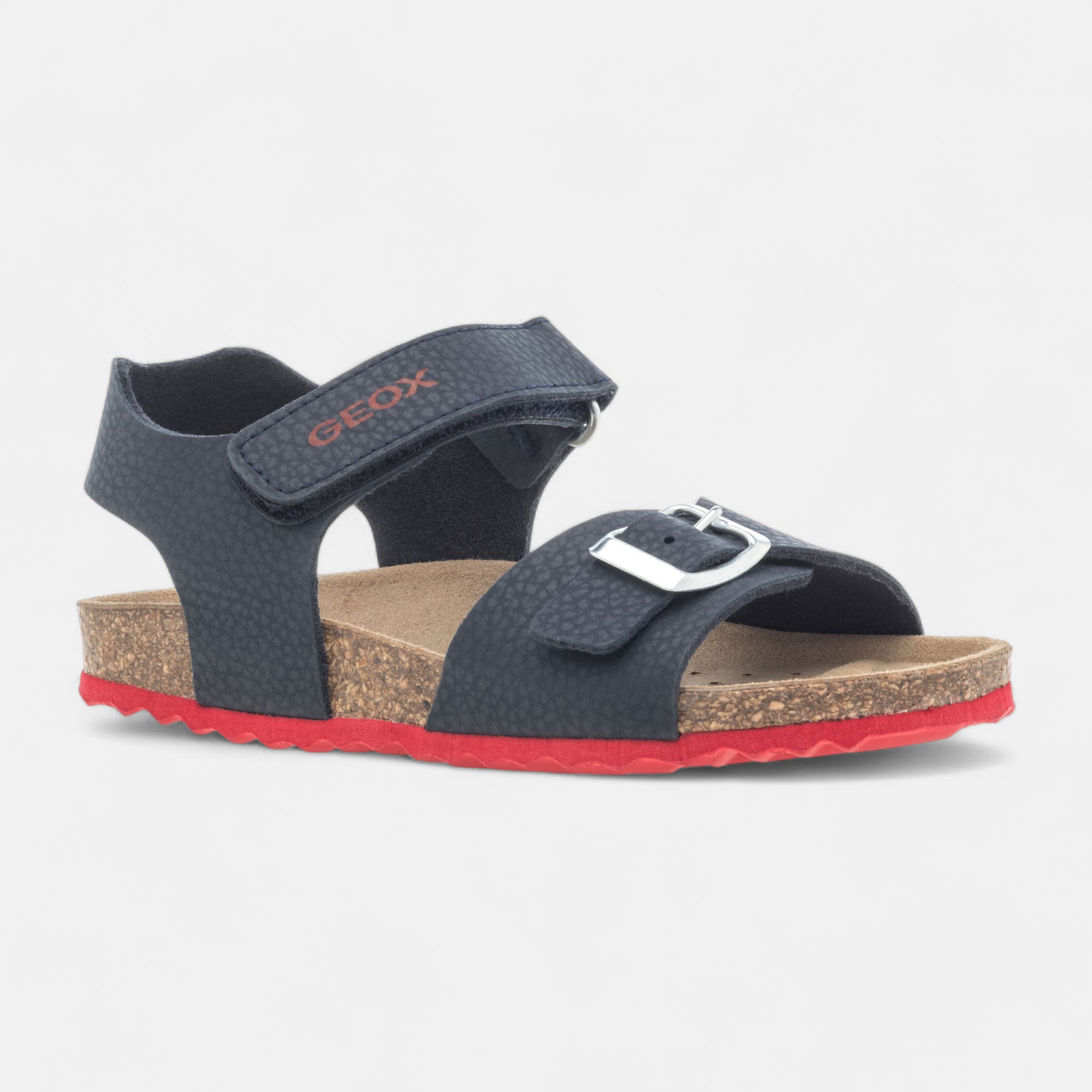 Mules semelle liège Garçon bleu marine