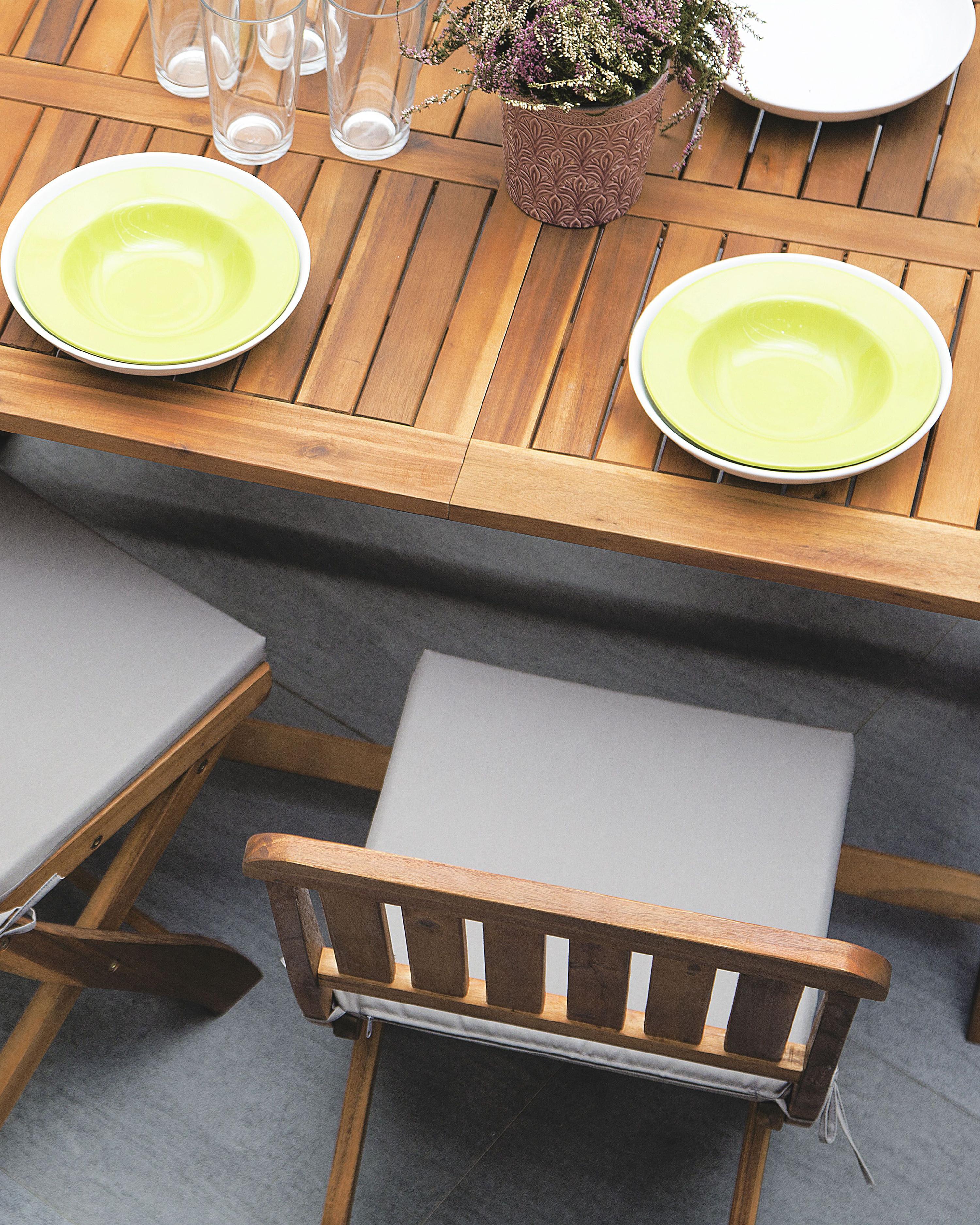 Set van 2 stoelen met zitkussen CENTO Acaciahout Bruin