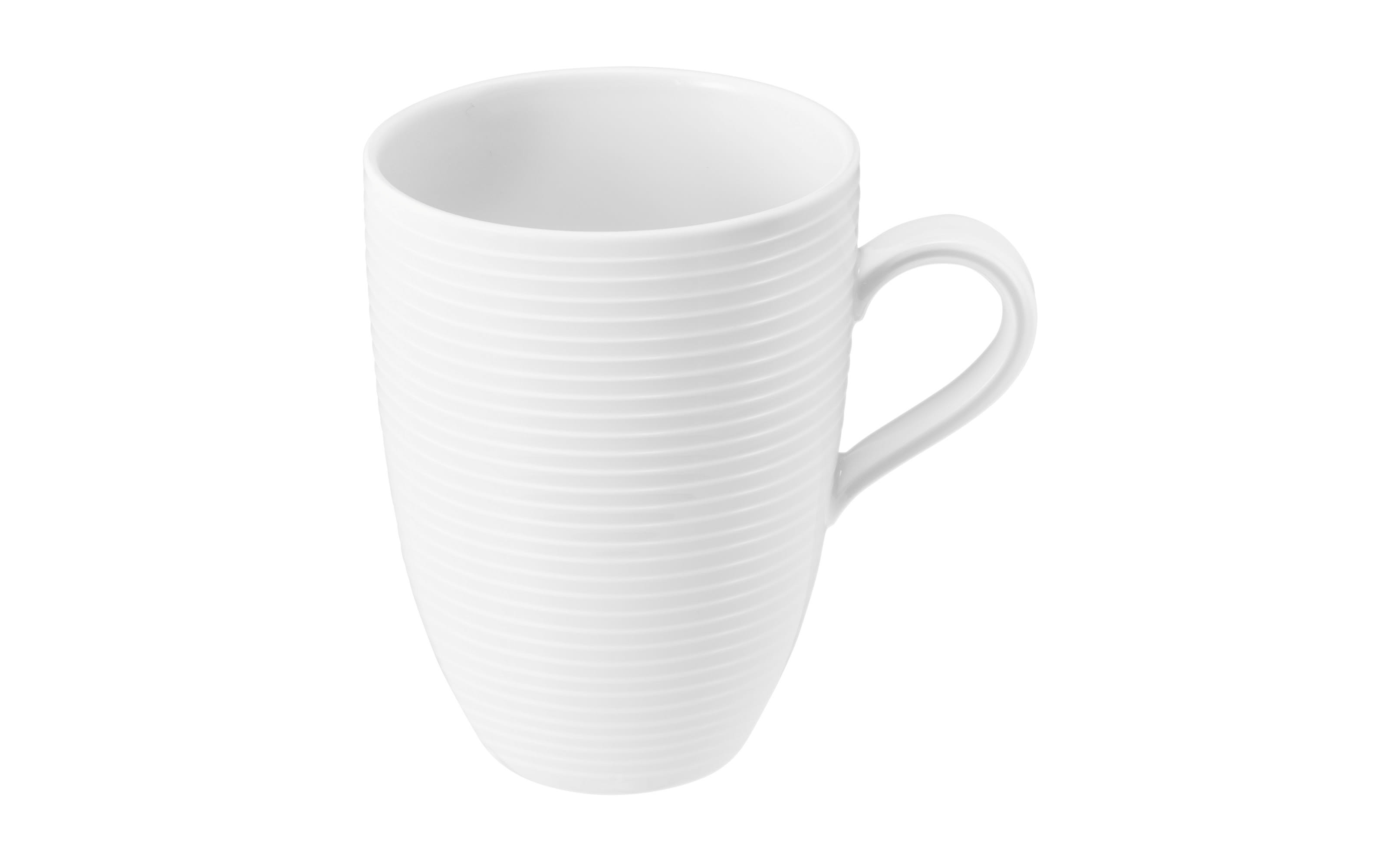 Becher mit Henkel Beat in weiß, 0,35 l