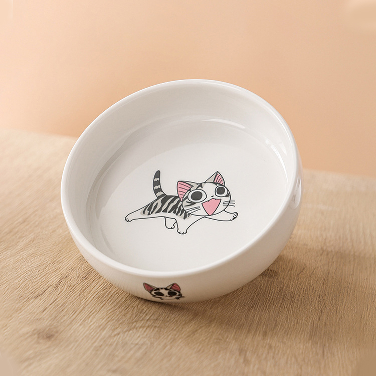 (Ø14cm) Keramik Futter Napf Katzen Schüssel Haustier Wasser Schale - Kitten