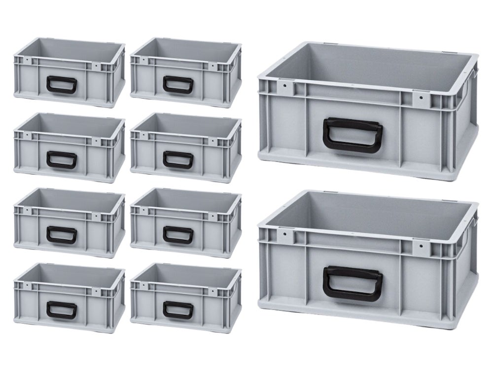 PROREGAL Eurobox Nextgen Portable Uno HxBxD 17 x 30 x 40 cm 16 Liter Euro Container Transportbox Stapelcontainer