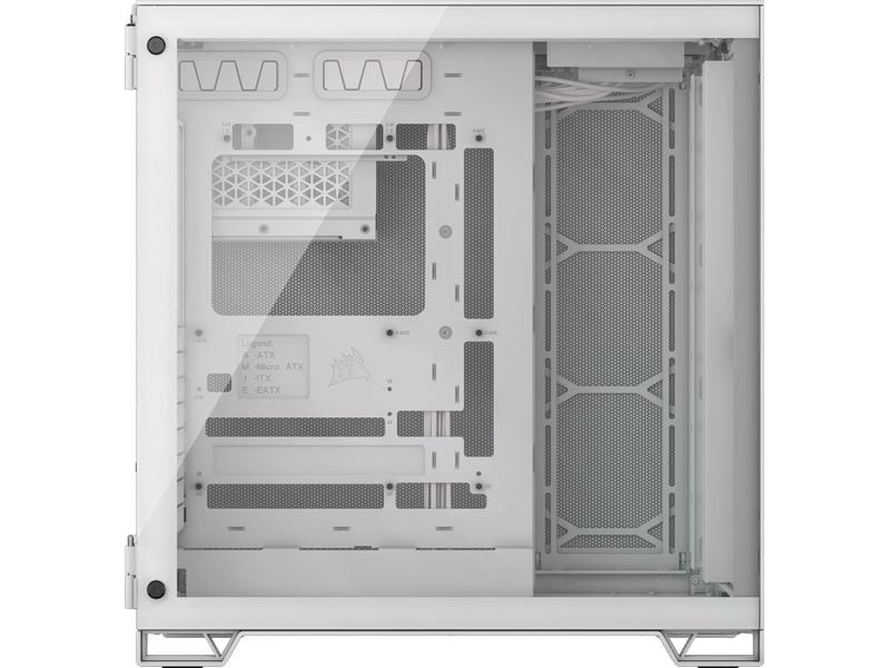 Corsair PC-Gehäuse 6500D Airflow Weiss Mid-Tower PC-Case mit Zwei-Kammer-Design und herausragendem Luftstrom