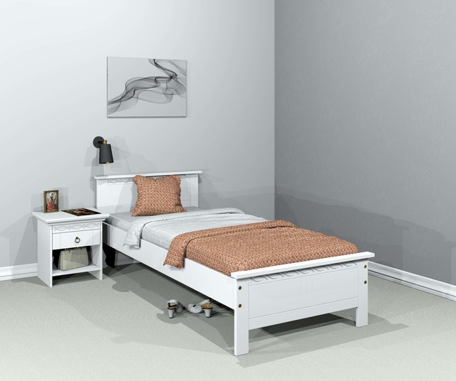 Home affaire Massivholzbett »Indra, TOPSELLER, Landhausstil, edles Design,zertifiziertes Massivholz« Breite/Belastbarkeit 180cm/220 KG, 140cm/180 KG, 90cm/120 KG,  mit dekorativen Fräsungen, in 2 Breiten und Farben
