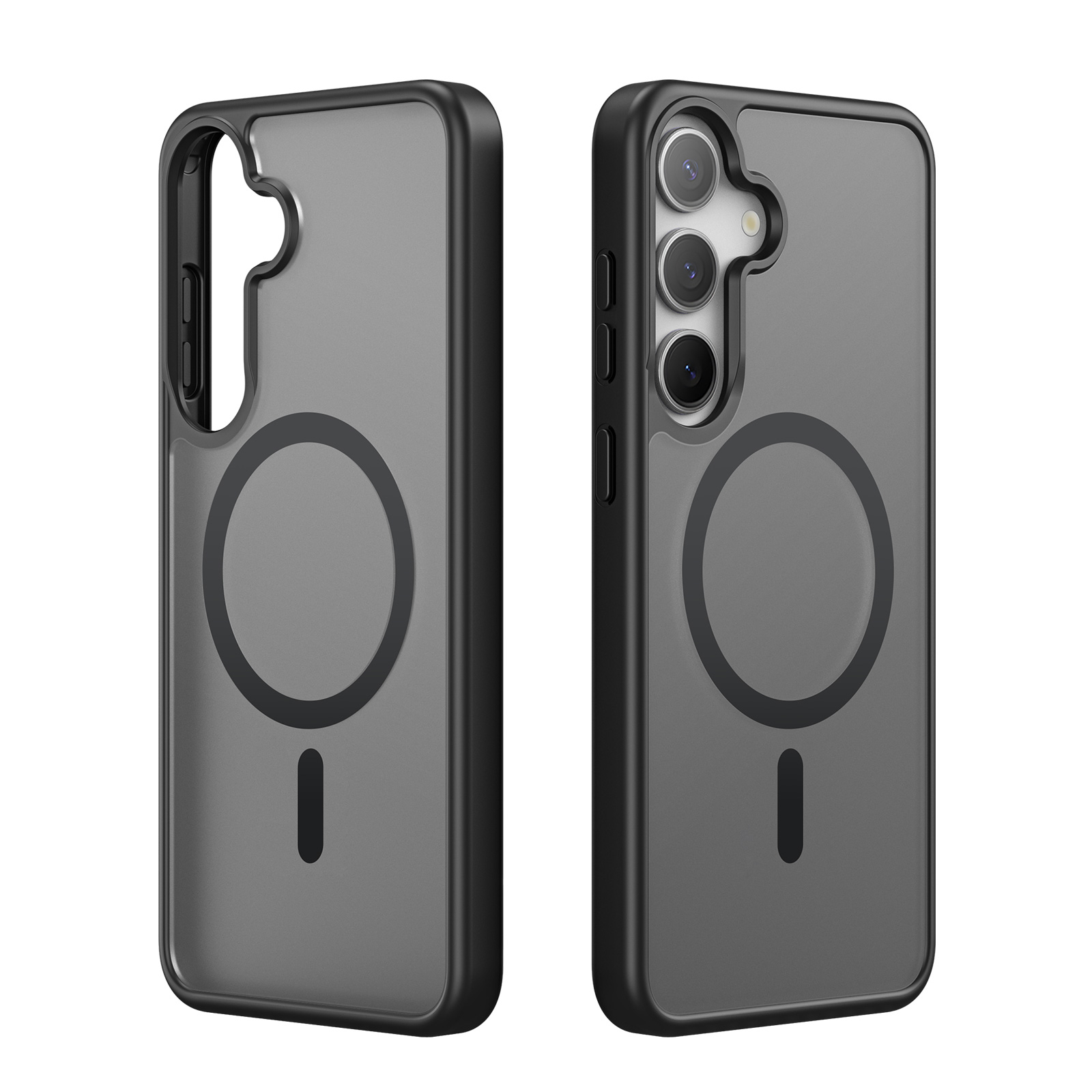 Samsung Galaxy S25 Hybrid Hardcase Hülle mit TPU Bumper MagSafe-Modul - Schwarz