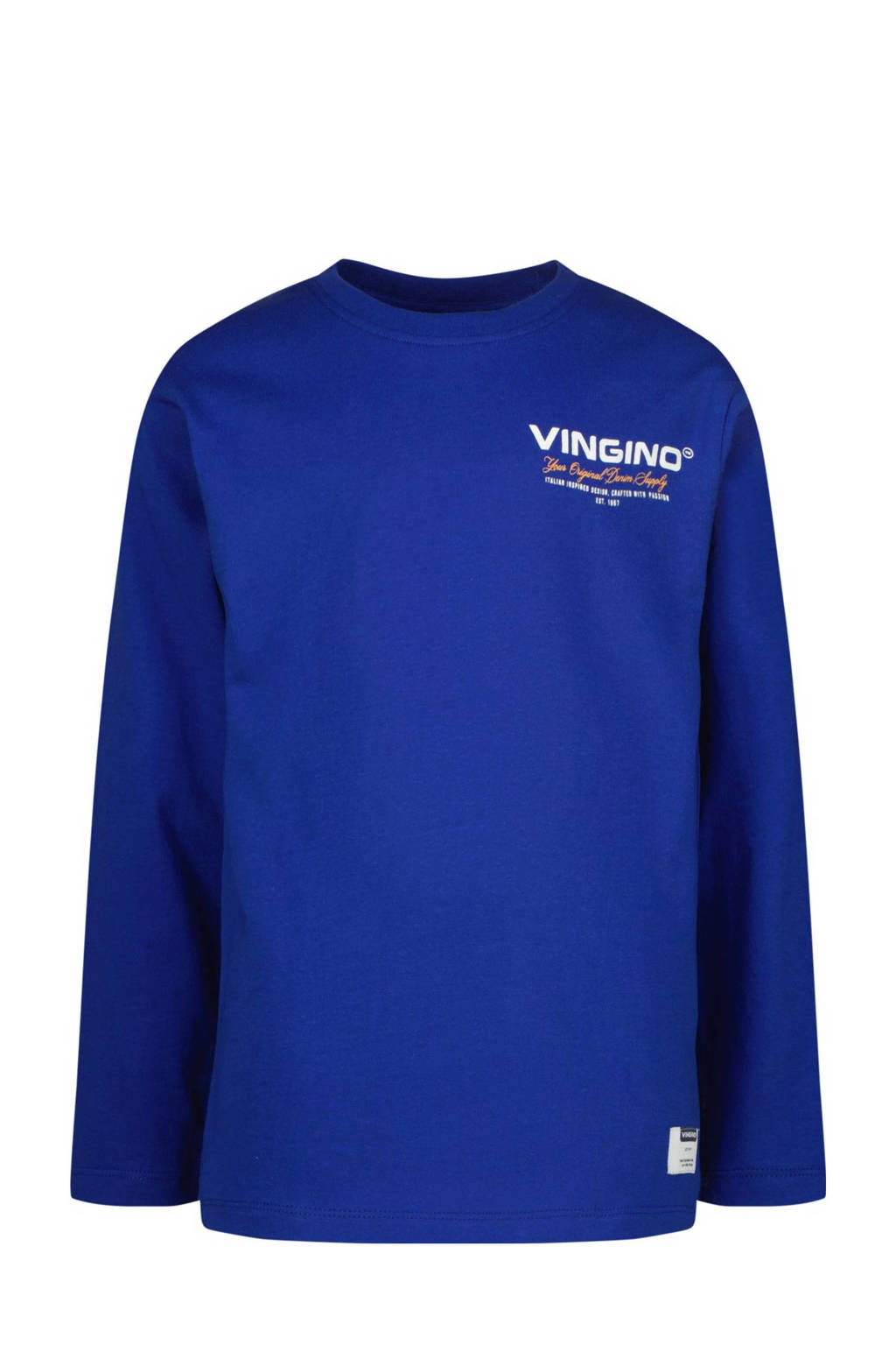 Vingino longsleeve Jal met backprint hardblauw