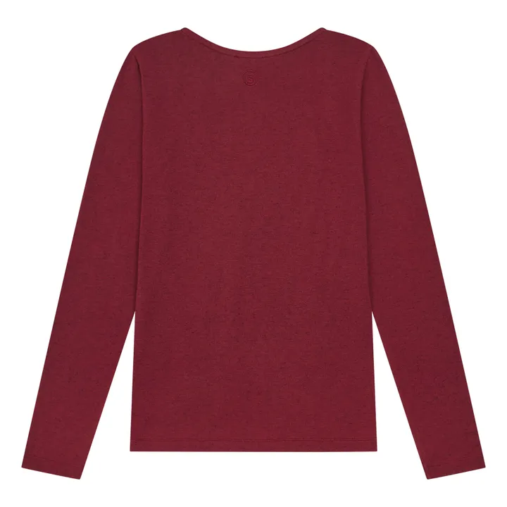 SMALLABLE BASICS Top Femme Froncé Jersey | Bordeaux