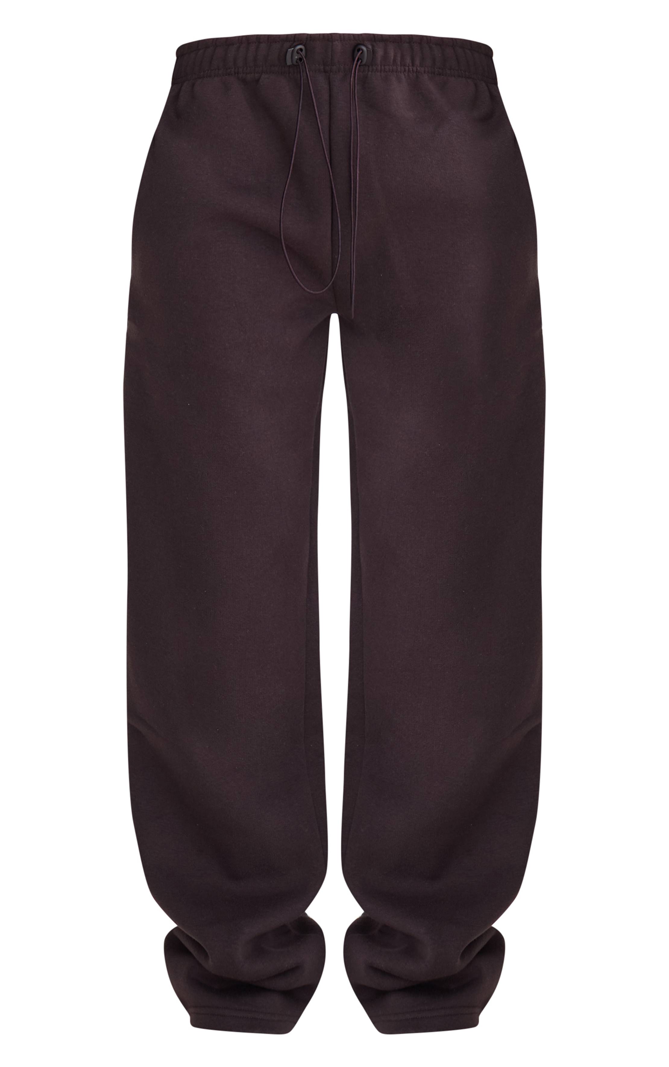 Dark Chocolate Joggers Oversize À Ourlets À Cordon De Serrage