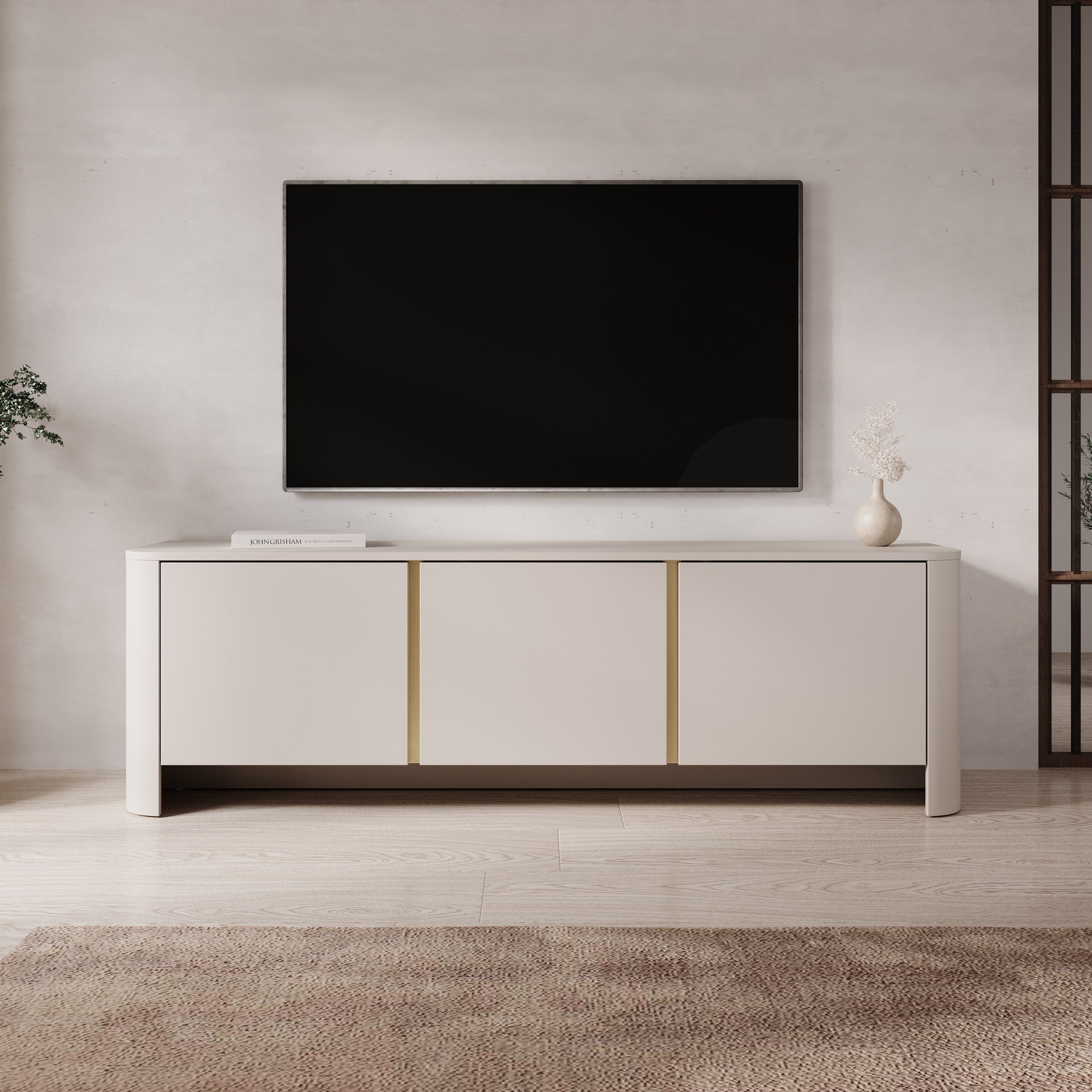 Meubella - Barbados - TV-Meubel - Beige - 168 cm