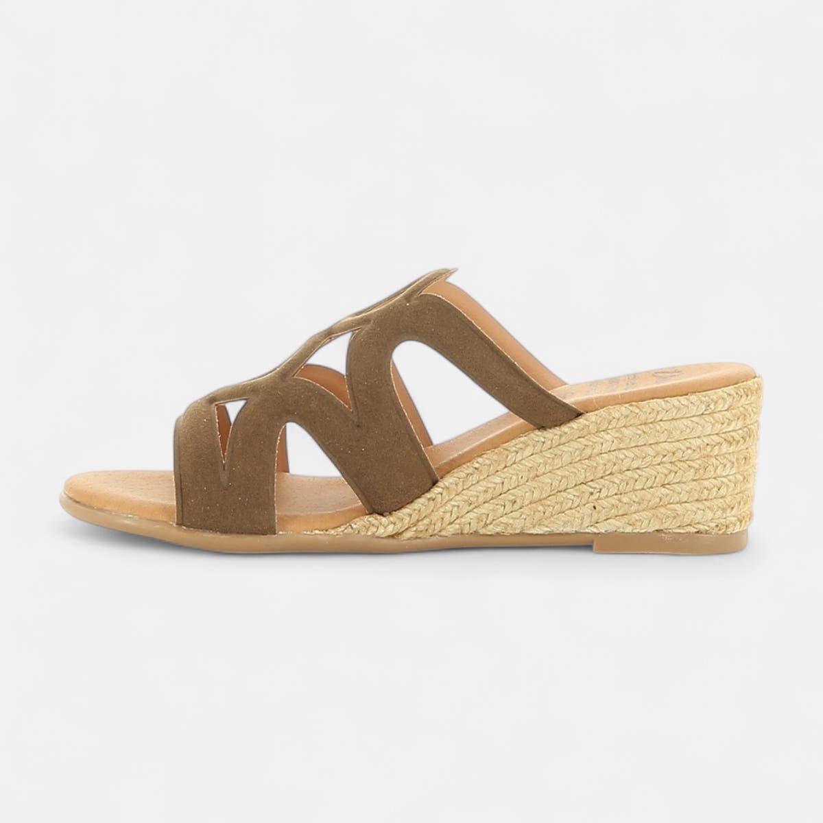 Mules à talon compensé Femme marron