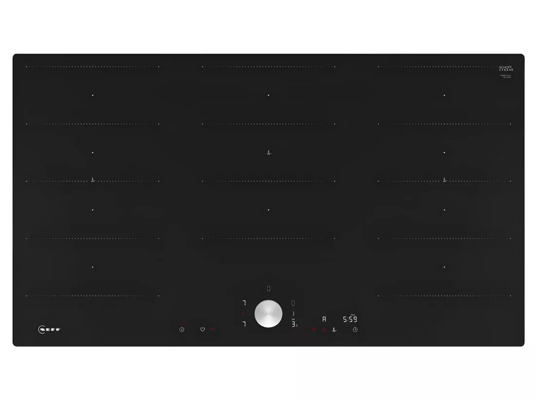 Neff Table de cuisson induction 90cm 5 feux 1100w noir - T69PTX4L0
