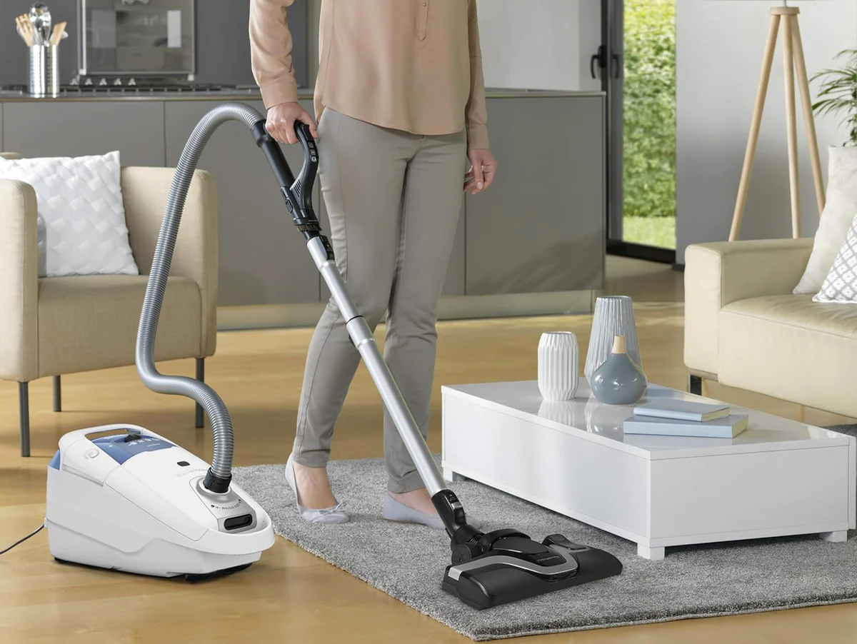 Aspirateur avec sac Silence Force de 4,5L 450W blanc bleu Rowenta