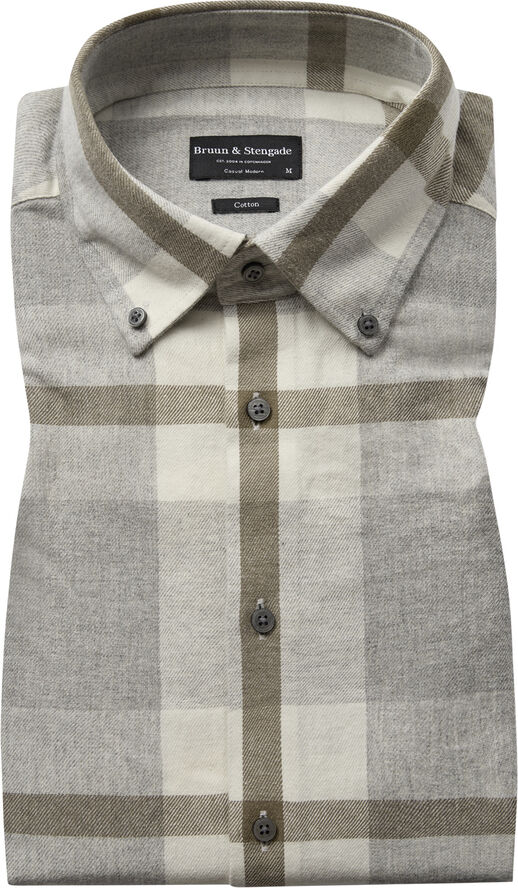 Bruun & Stengade BS Triton Casual Modern Fit Shirt Light grey