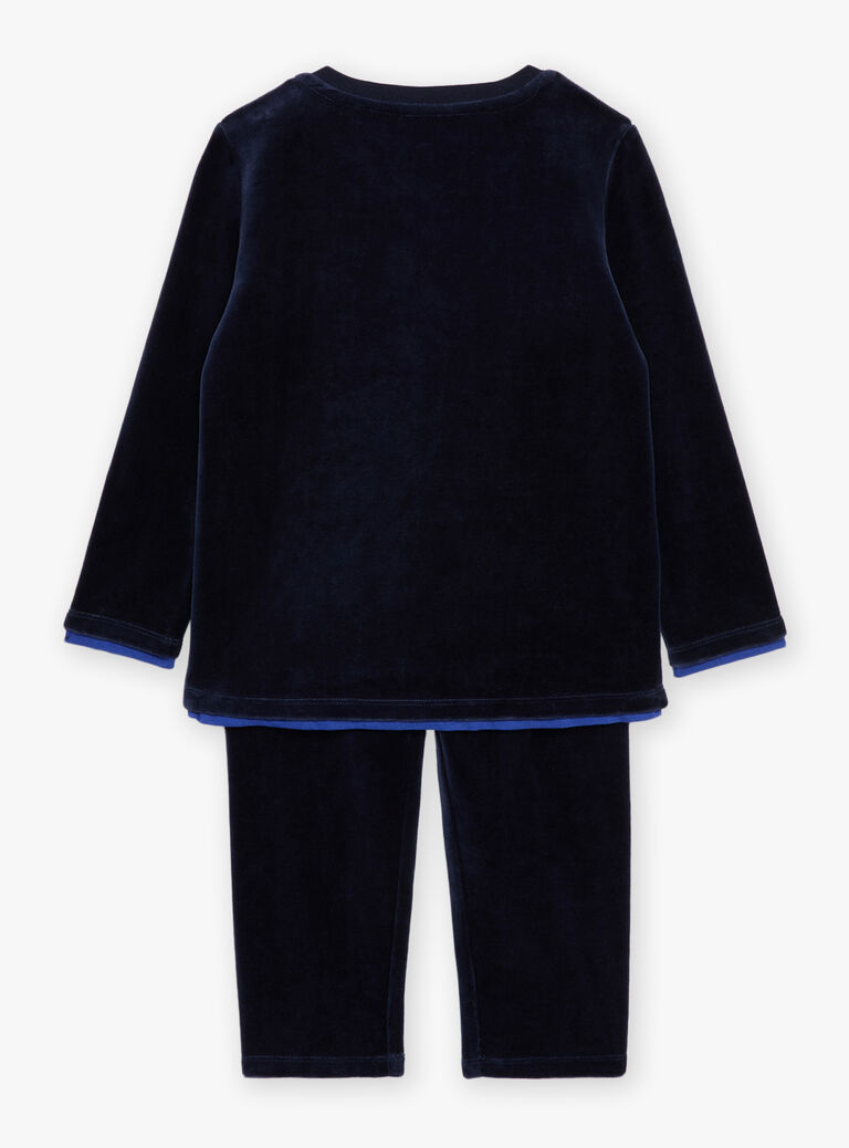 Pyjama bleu marine en velours