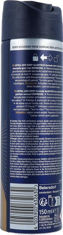 NIVEA Deep Espresso Anti Transpirant Spray - 150 ml