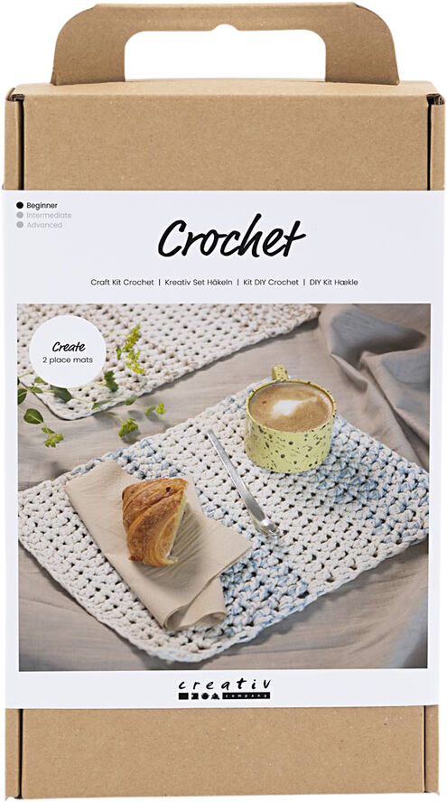 Creativ Company DIY Kit Hækle, Dækkeserviet