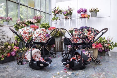 Cybex Priam Duovogn, Chrome Brown/Spring Blossom Light