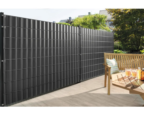 Konsta privacyschermstroken voor dubbeldraads gaaspanelen, 20,5 m x 19 cm, antraciet