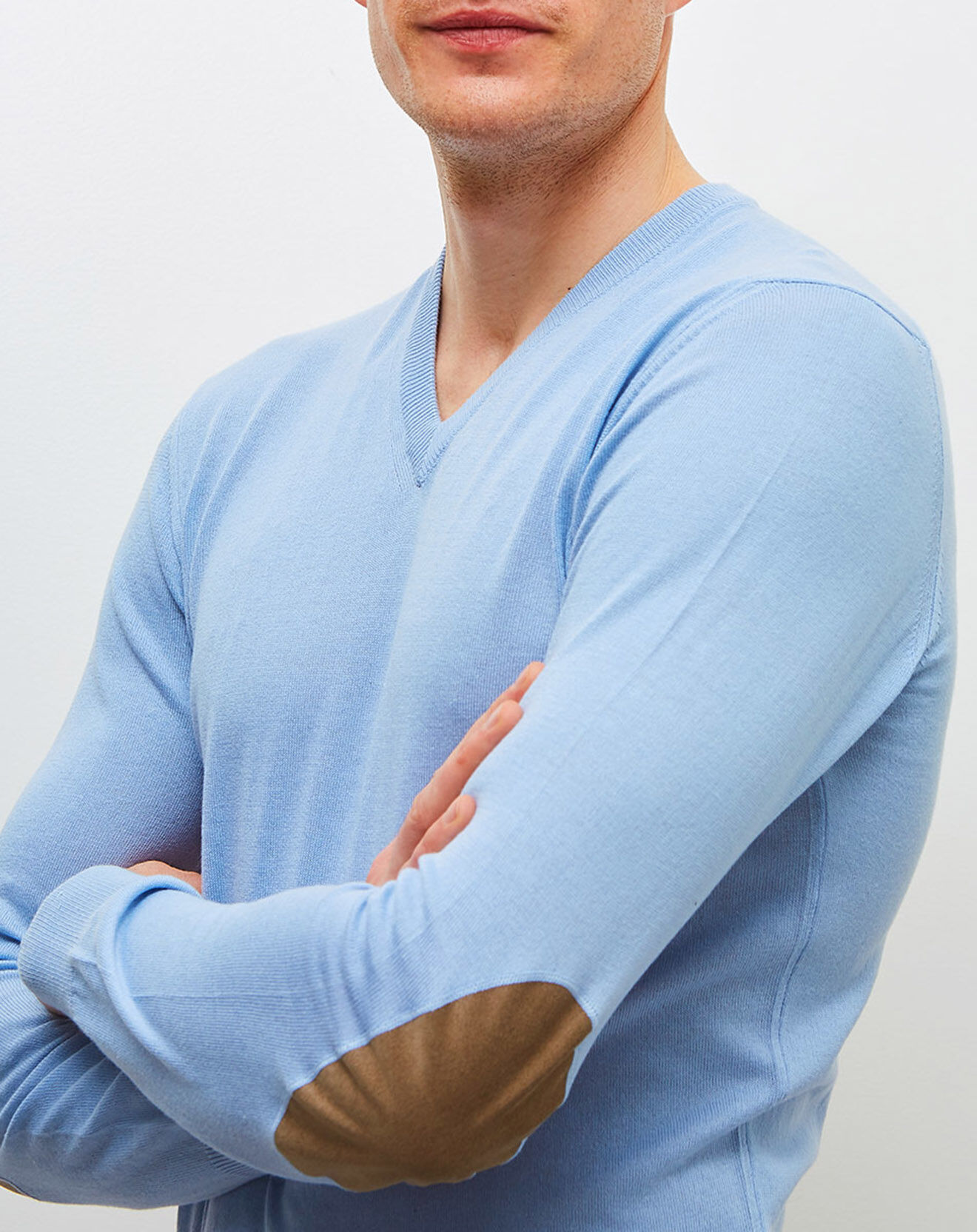 Hackett London Pull fin col V bleu