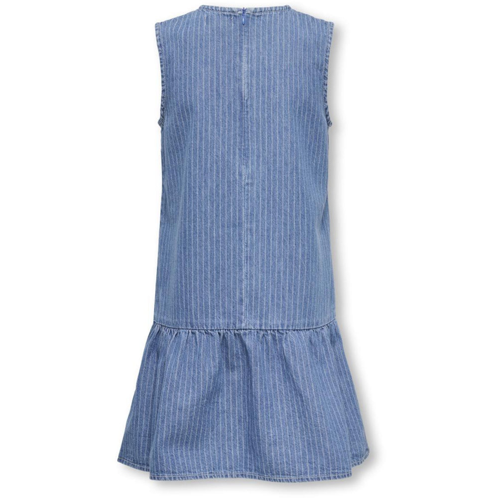 Køb kids ONLY Medium Blue Denim Stripes Kogyasmin S/L Kjole Dnm Gua