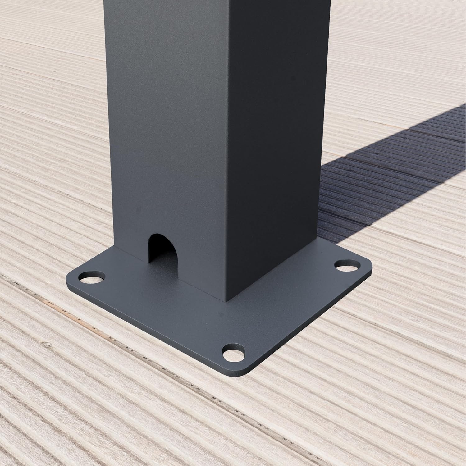 PRIMEYARD Pergola 3x6 m Aluminium-Pfosten mit Lamellendach aus Stahl anthrazitfarbene Terrassenüberdachung