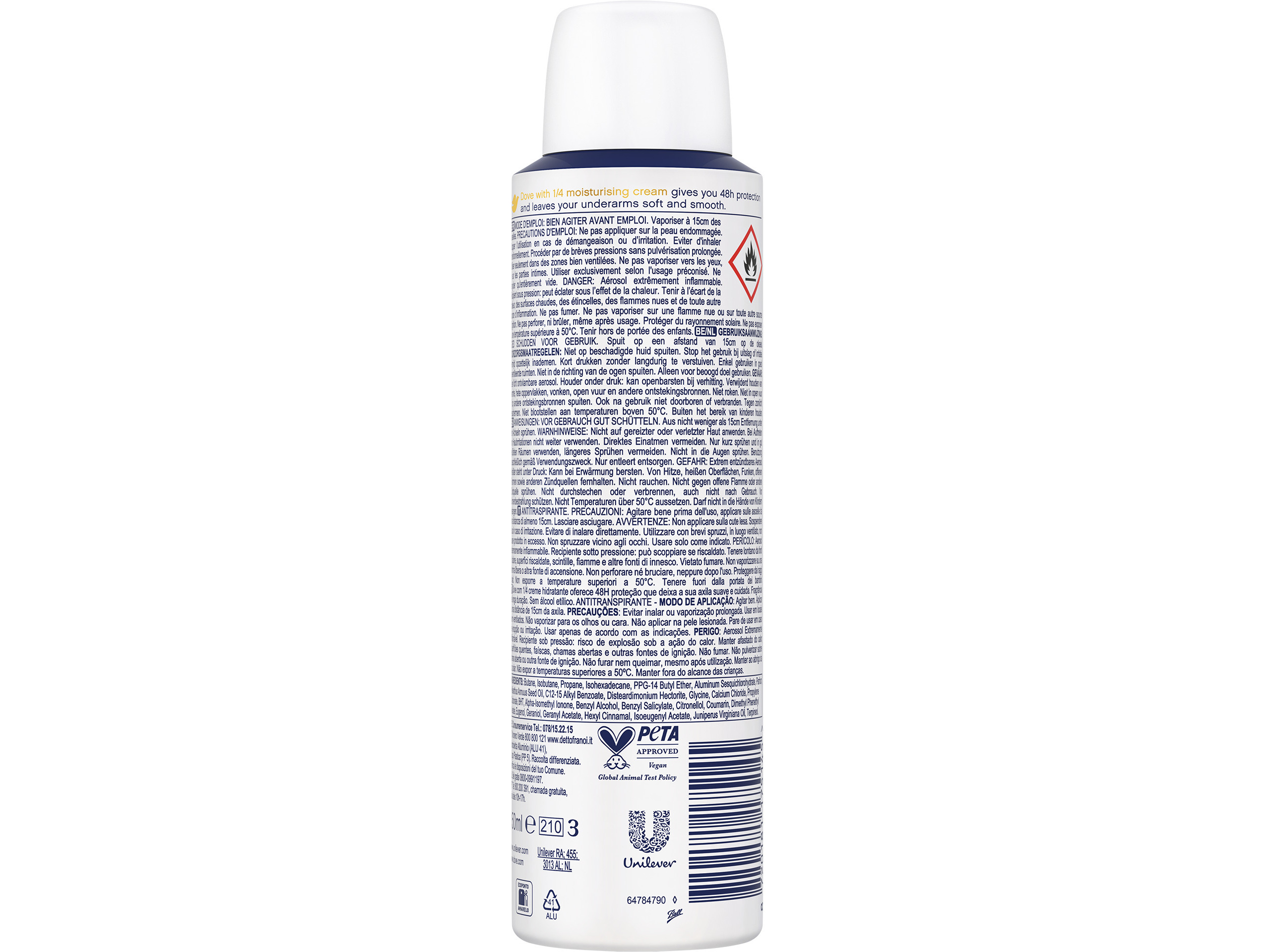 DESODORIZANTE DOVE SPRAY ORIGINAL 150ML