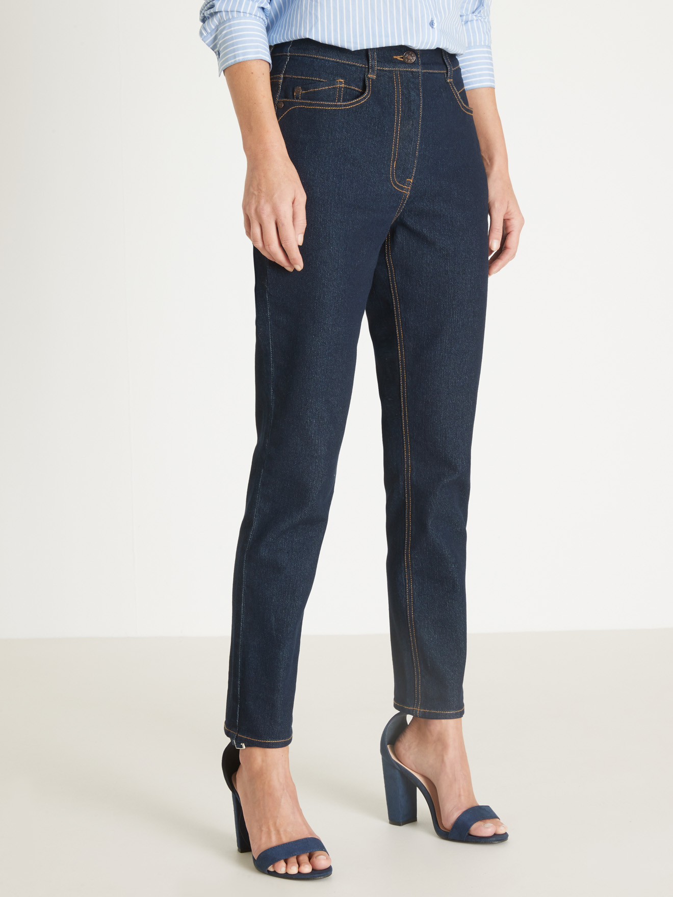 Jean 7/8ème taille haute