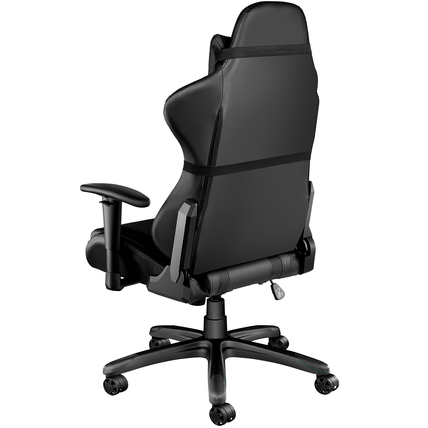 tectake® Racing Gaming Stuhl, ergonomische Form, mit verstellbarer Rückenlehne, Kunstlederbezug, abnehmbares Nacken- und Lendenkissen, Belastbarkeit 120 kg