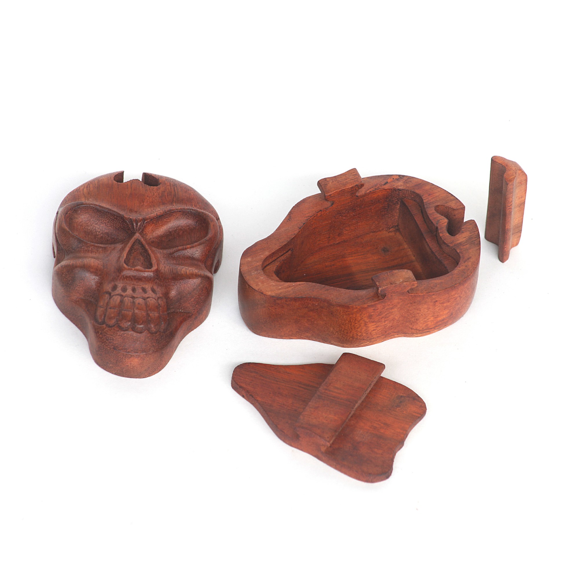 Secret Box 'Skull' S, natur, T 8 cm, B 12 cm, H 7 cm von fischer's lagerhaus