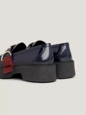 Mocassins plataforma robustos de couro