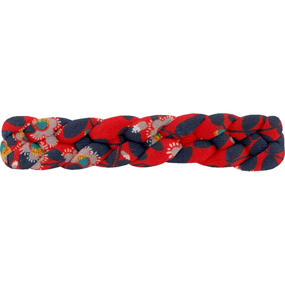 Barrette Cheveux Tressée Feuillage Vermillon