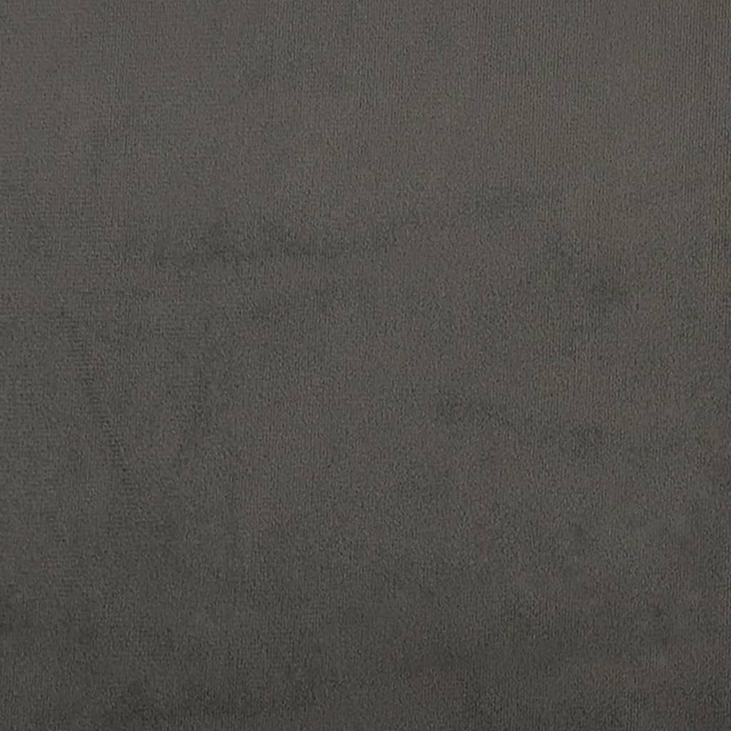 vidaXL Boxspringbettgestell, Polsterbett Bett für Schlafzimmer, Bettrahmen mit Lattenrost Stützbeinen, Schlafzimmerbett Doppelbett, Dunkelgrau 160x200cm Samt