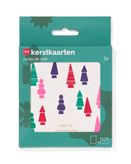 5 cartes de Noël avec impression Noël