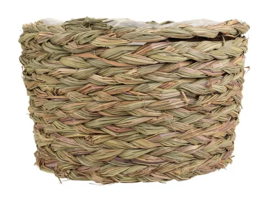 Panier en corde tressée marron d24x14h