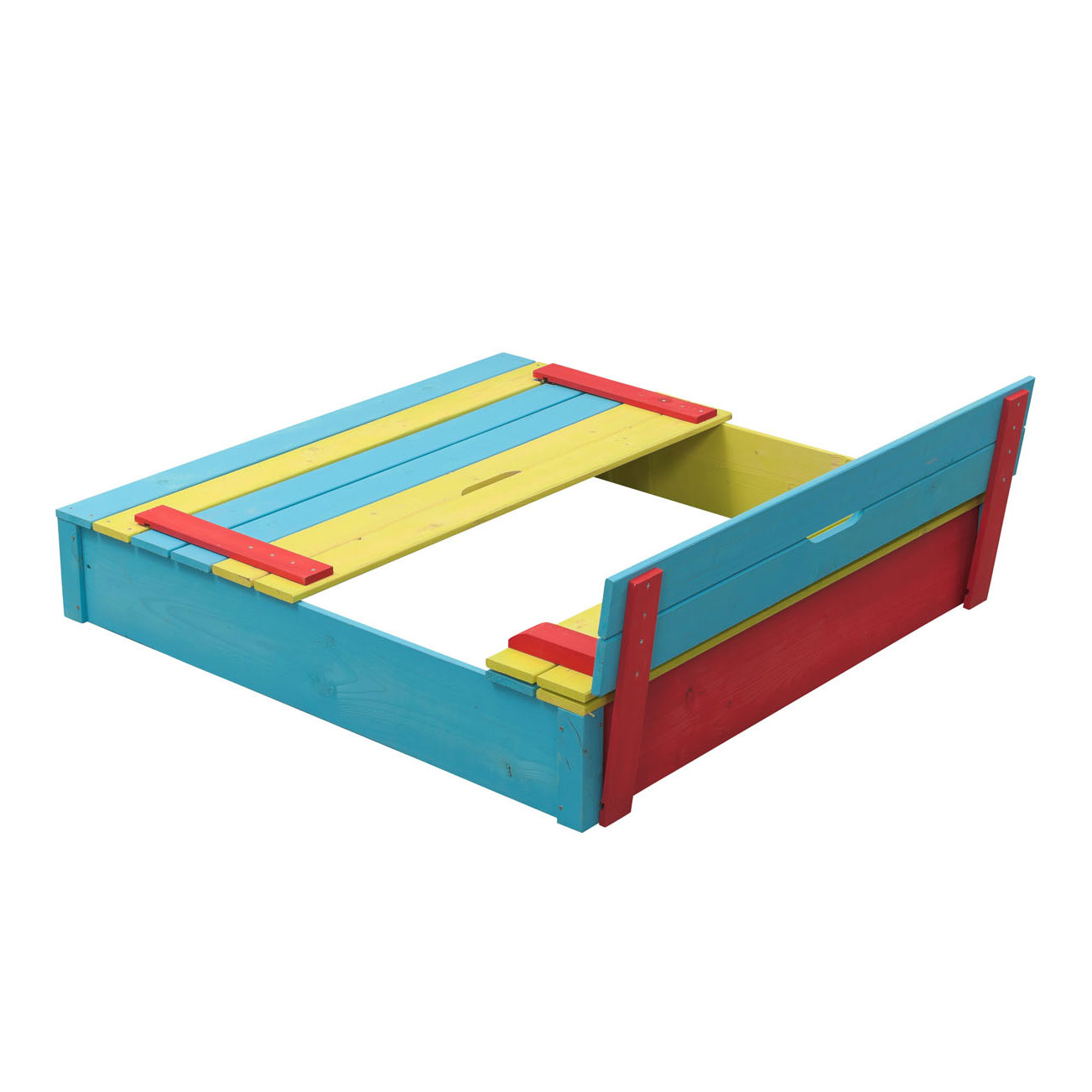 Swingking Houten Zandbak Gekleurd - Sepp