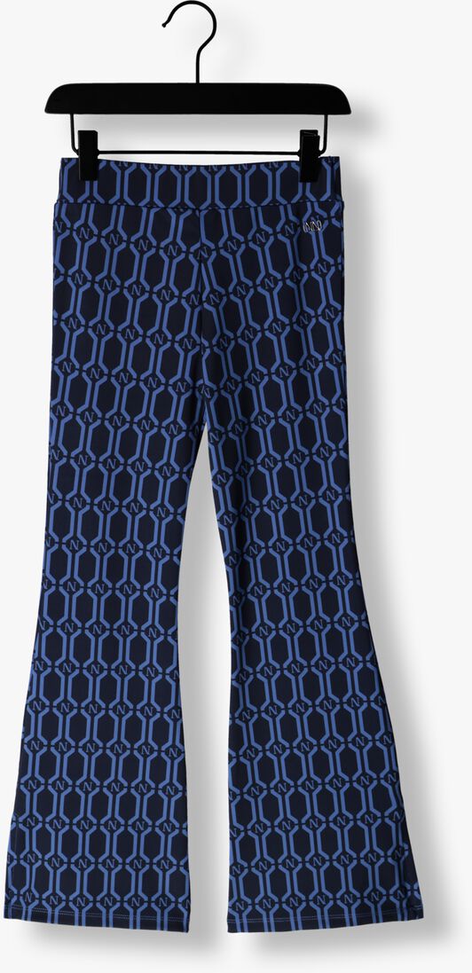 NIK & NIK blauwe nik & nik flared broek flower pants