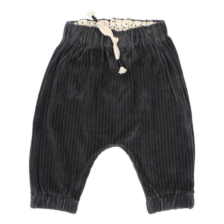 Búho Sarouel Velours Côtelé Coton Bio | Bleu nuit