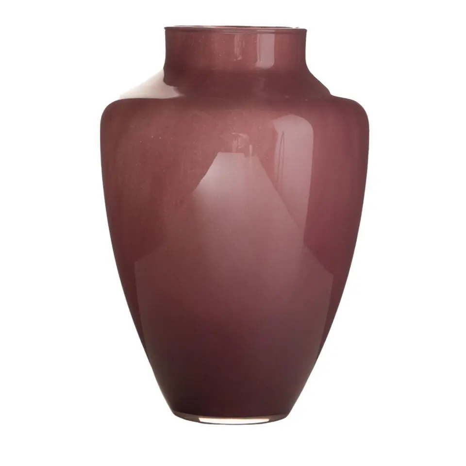Hakbijl Glass Bloemenvaas Olaf - paars - glas - D24 x H37 cm