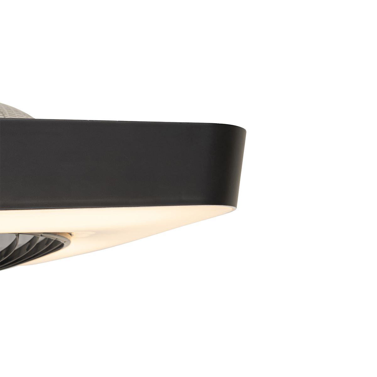 Smart plafondventilator vierkant zwart incl. LED dimbaar - Climo