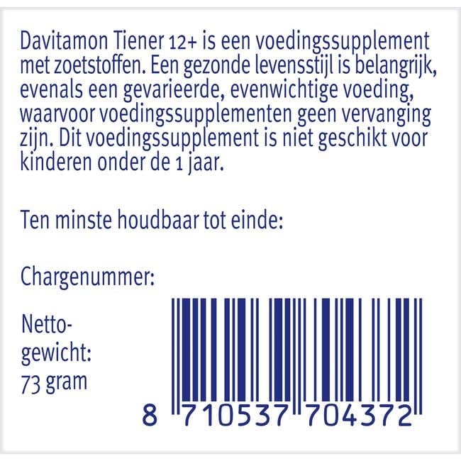 Davitamon Multi Boost 12+ Kauwvitamines Aardbei 60 Stuks