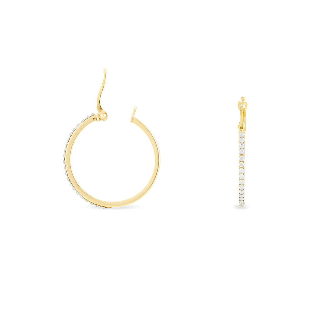 Créoles Sandrine Or Jaune Strass