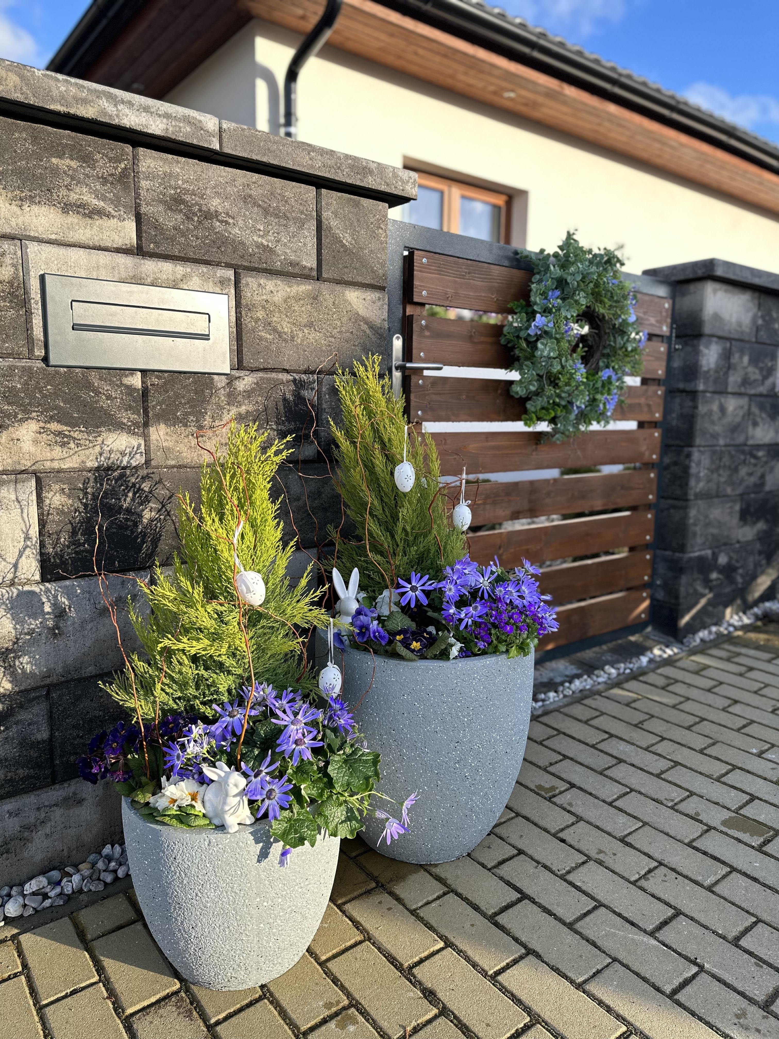Bloempot KANNIA 55 cm Lichtgrijs